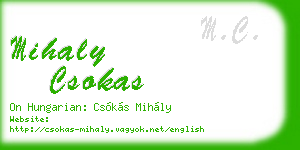 mihaly csokas business card
